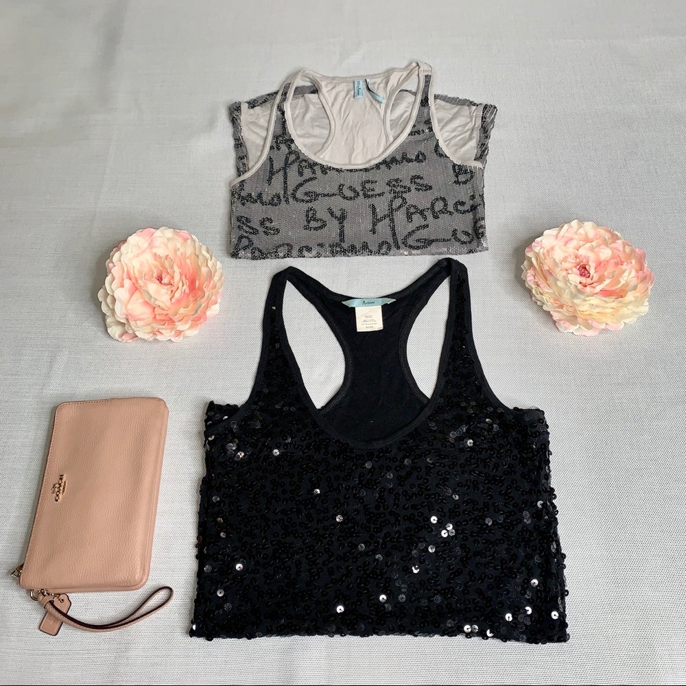 Marciano’ Sequin Racer Backs